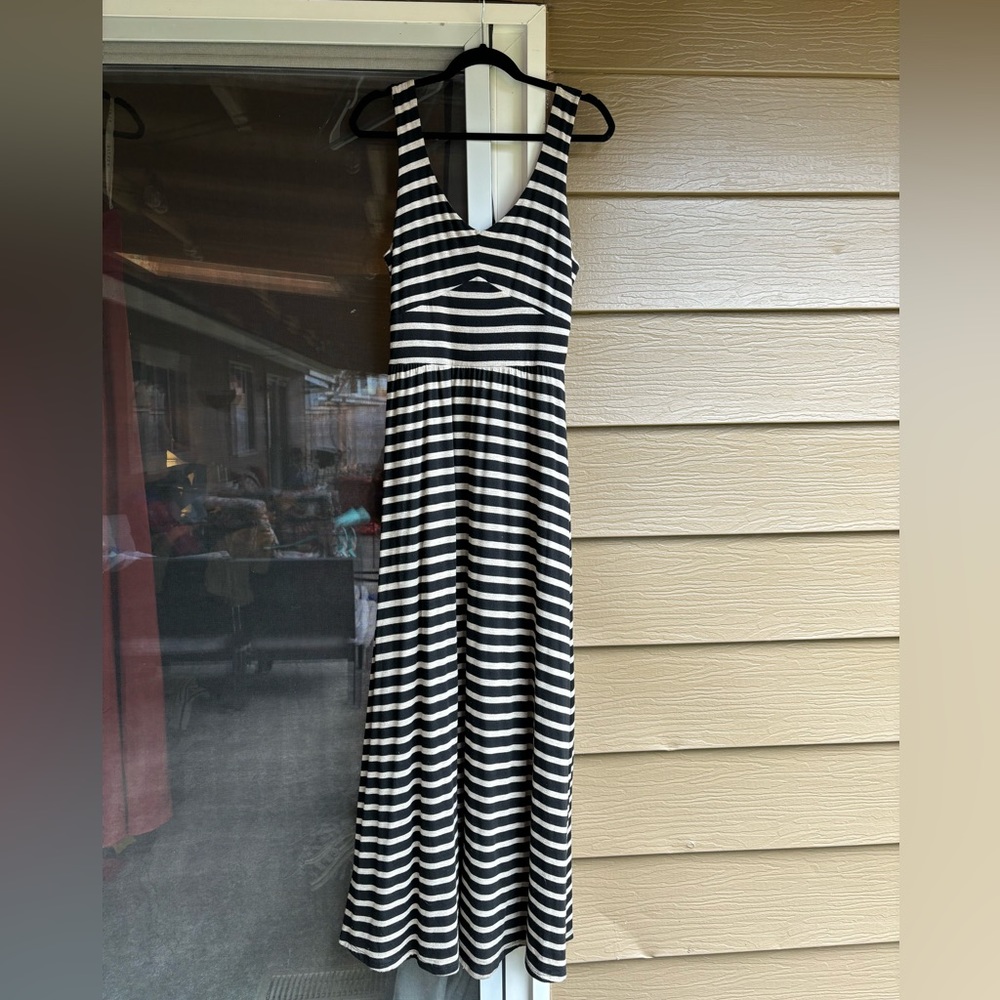 Striped Anthropologie maxi dress, size small
